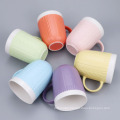 assorted color bowl shape cable knitted ceramic sweater mug coffee tea cup sweater mug